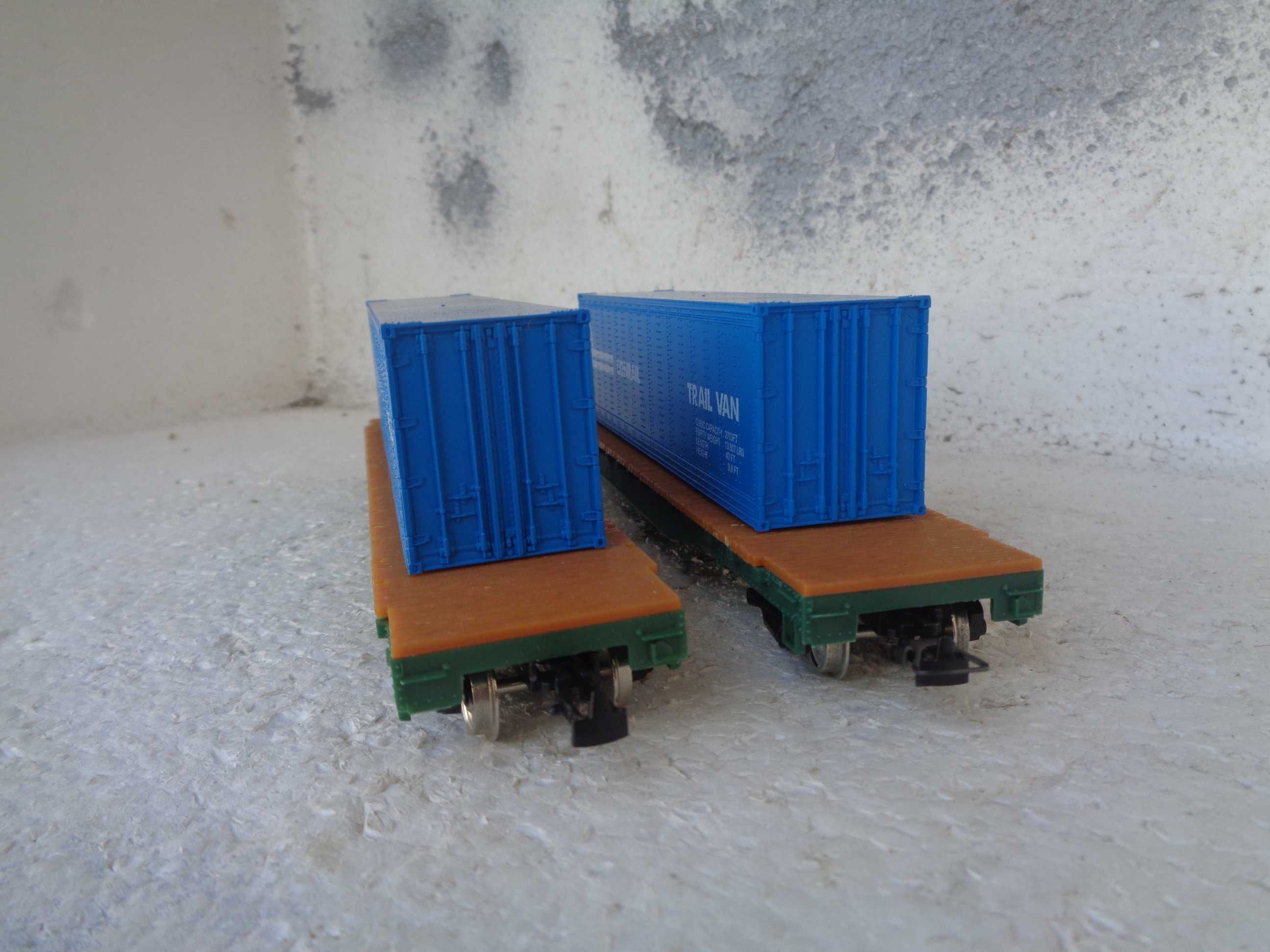 1:87 Mehano Lote de 2 vagões CONRAIL porta contentor