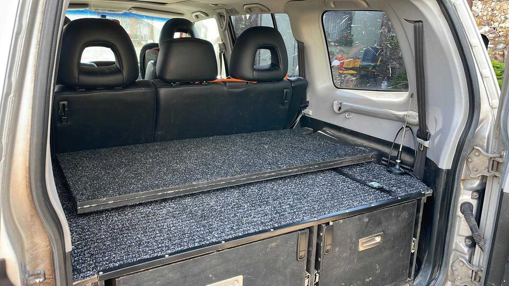 Zabudowa wyprawowa, dwie szuflady z łóżkiem pod Pajero 3 i inne