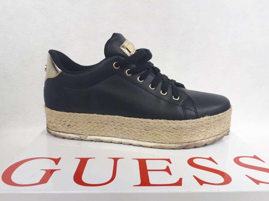 Trampki platforma koturna sznurek espadryle sneakersy GUESS 40