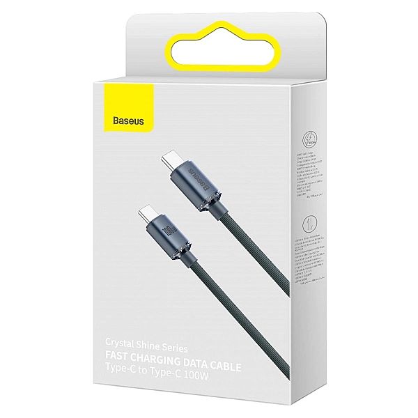 Kabel Baseus CAJY USB-C - USB-C PD 100W 5A 480Mb/s 2m - czarny