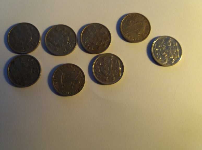 Moedas Portuguesas de 1$00 - 2$50 - 50, 20 e 10 Centavos - Impecáveis