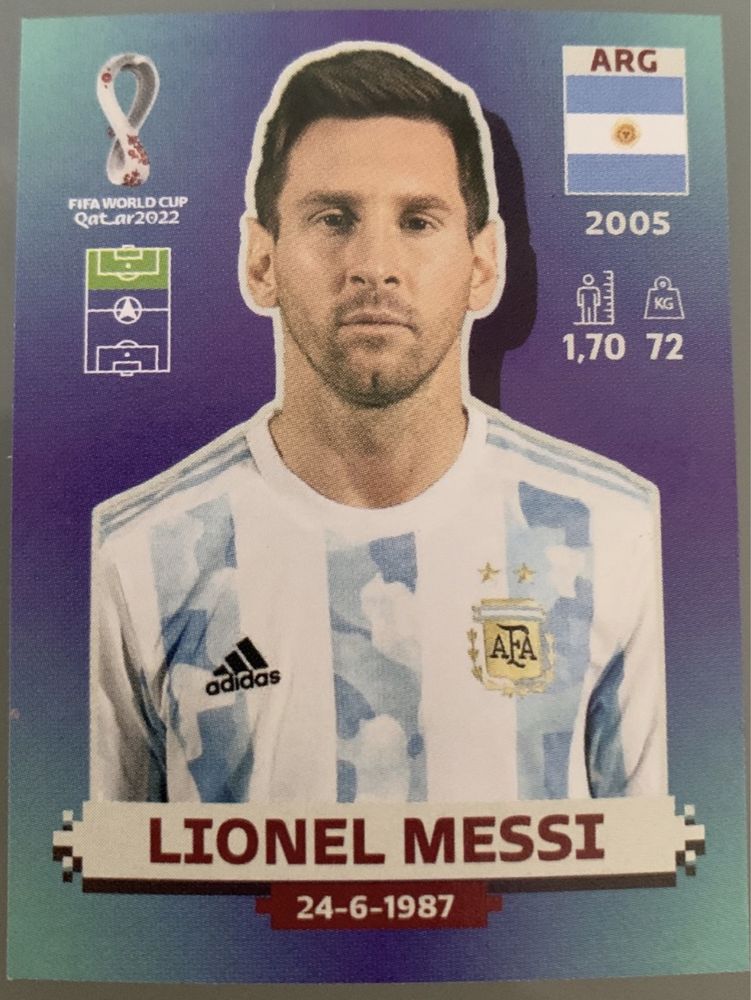 Cromo Mundial Qatar 2022 - Messi ARG20 ARG 20