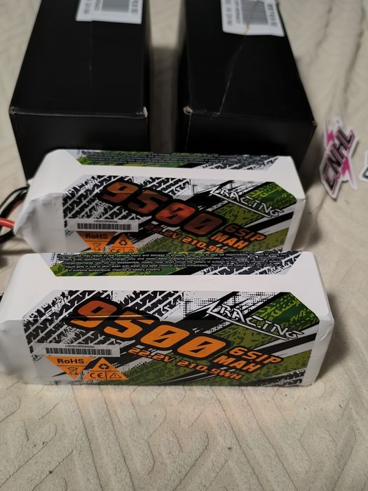 Bateria CNHL 6s Lipo 9500mAh 22.2V 90C com Conector EC5 para Carro RC,