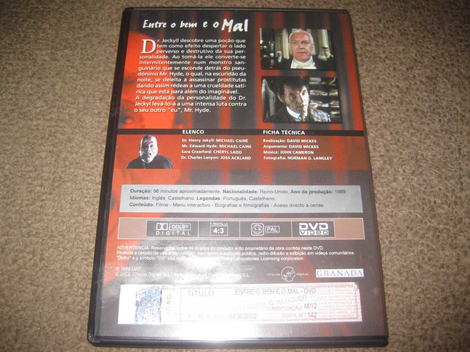 DVD "Entre o Bem e o Mal" com Michael Caine/Raro!