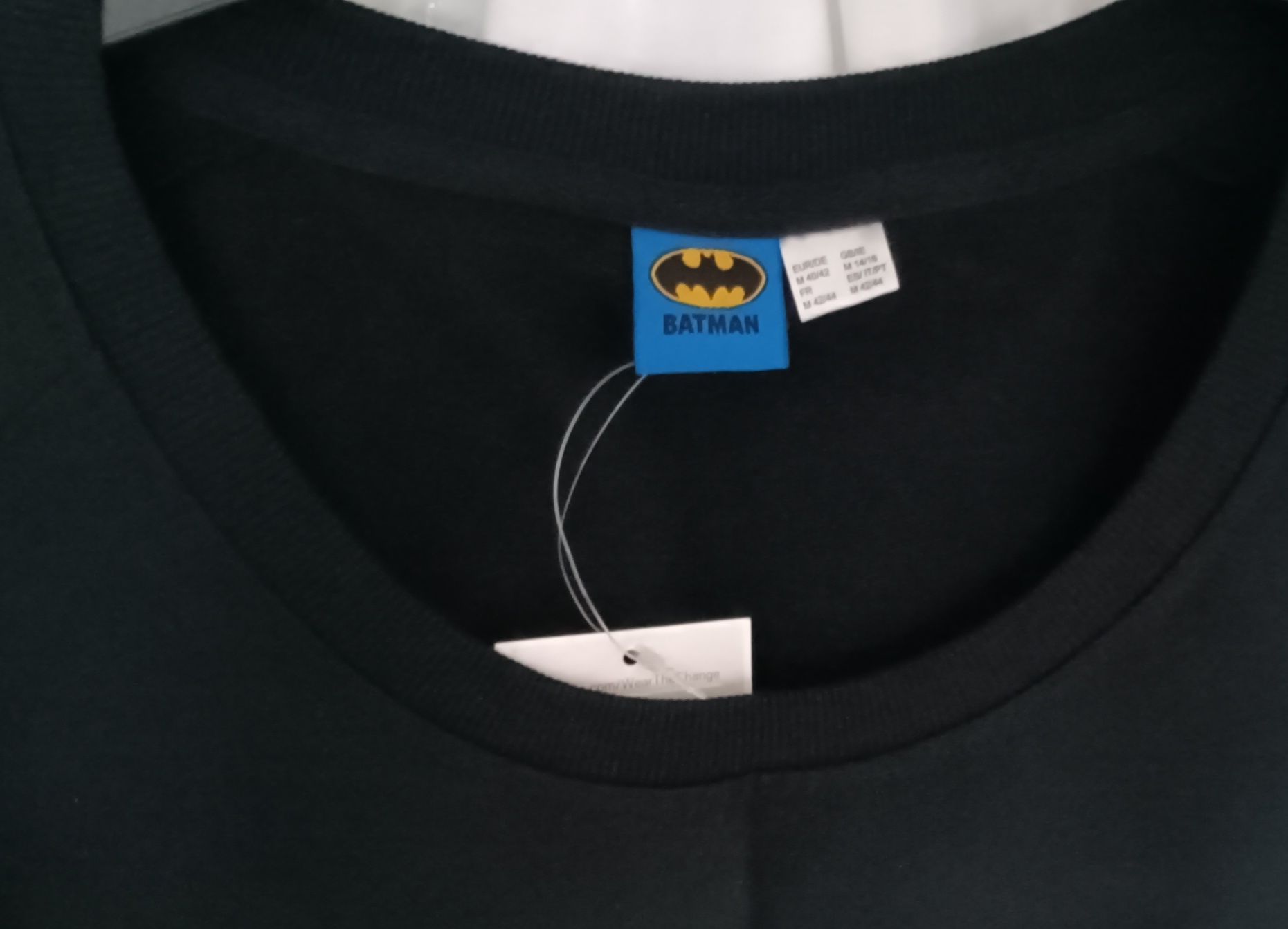 Bluza czarna M z logo Batman bawełna 100% super gatunek NOWA