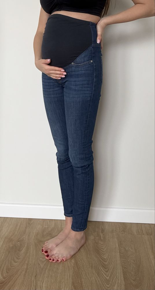 Spodnie ciążowe H&M r. 34 jeansy seria MAMA - nieużywane
