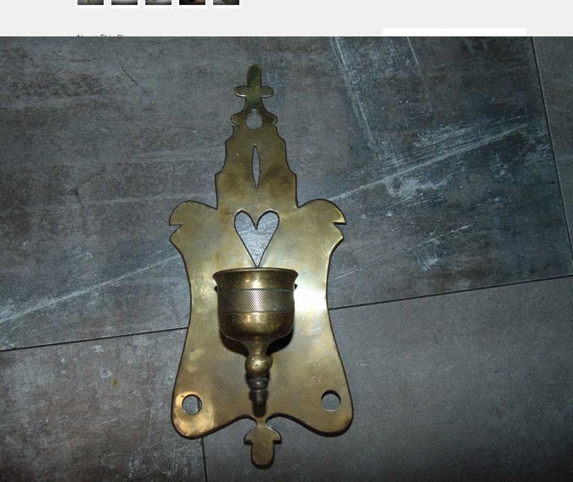 Mosiężny świecznik wiszący,vintage z lat 60-70