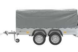 Przyczepka dwuosiowa GARDEN 264/2 KIPP 264x125 stelaż H800 + pokrowiec