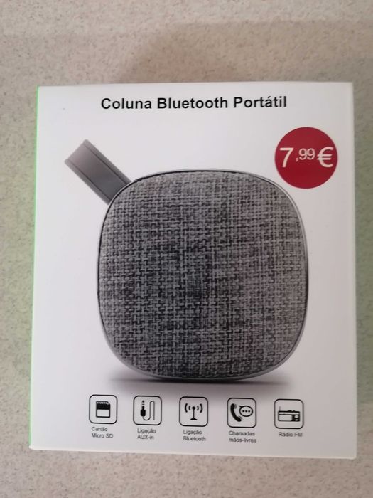 Coluna Bluetoth Portátil (Nova)