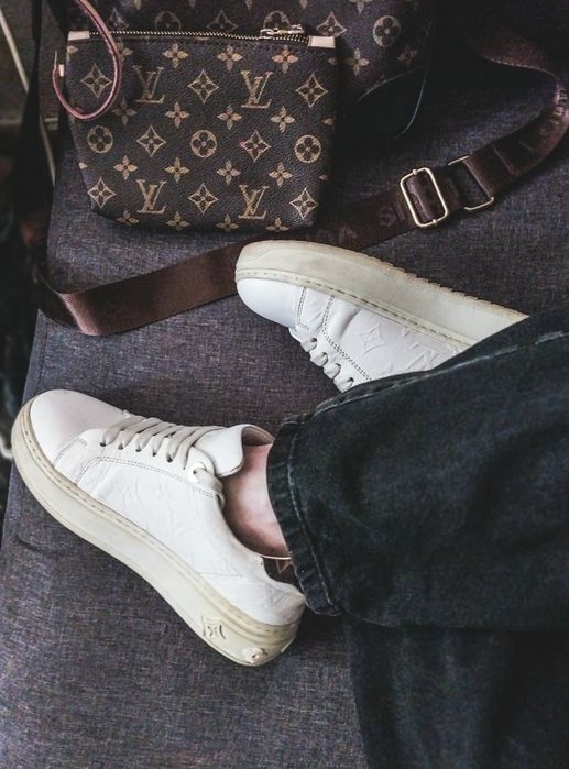 Шкіряні кеди кросiвки Louis Vuitton.Р.36-37