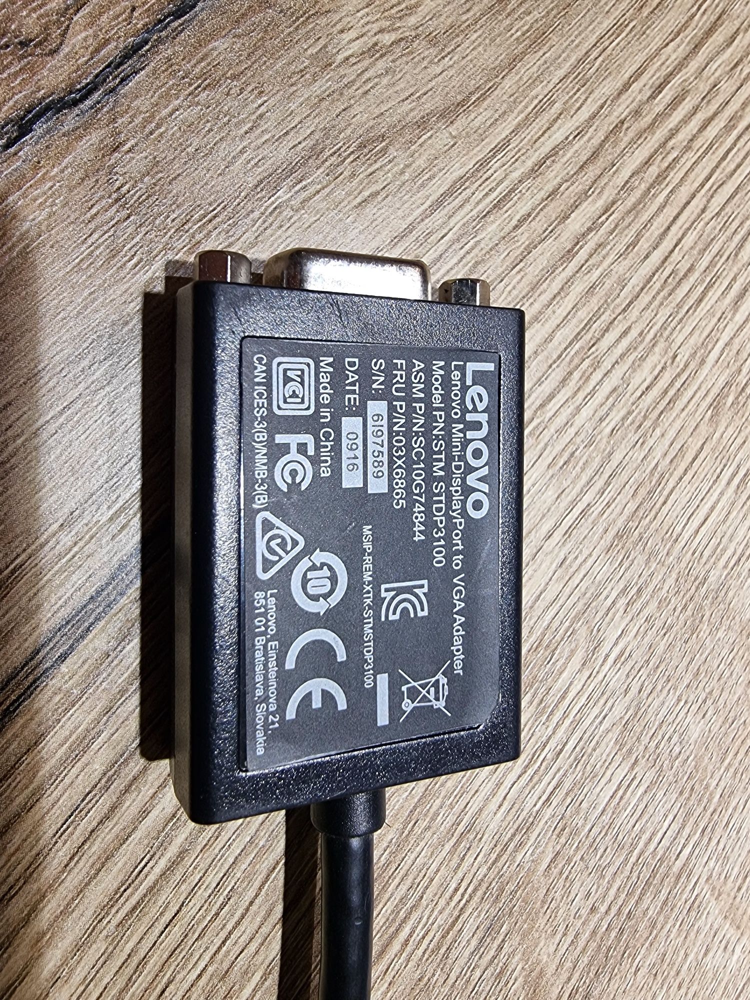 Lenovo Mini Display port to VGA adapter