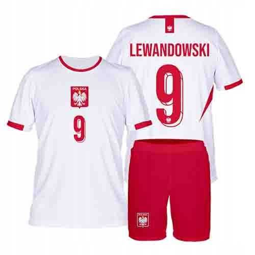 Strój / komplet piłkarski LEWANDOWSKI POLSKA 9 rozm. 140