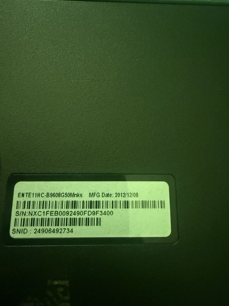 PackardBell EasyNote TE11HC a funcionar