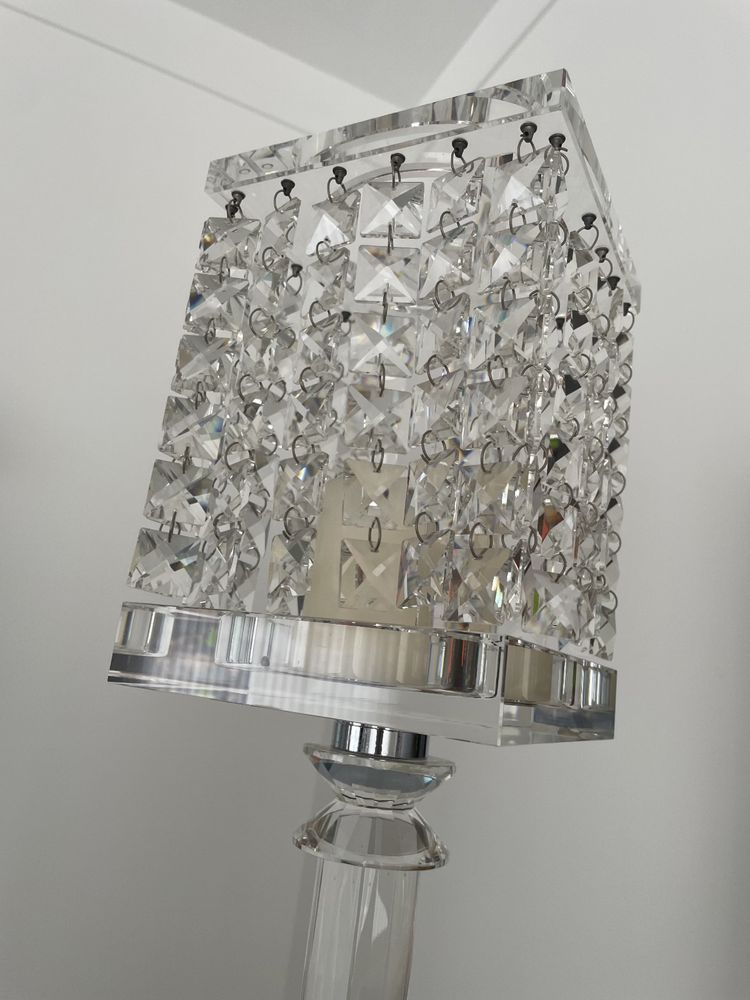 Conj. 2x castiçais em cristal