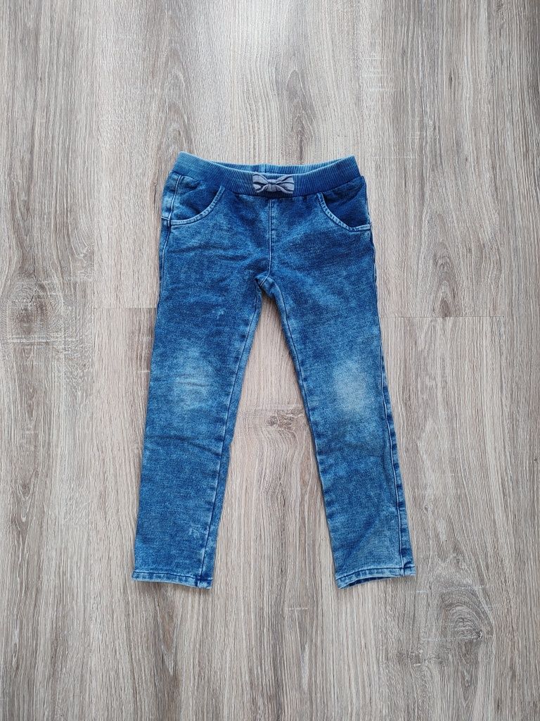 Spodnie jeansowe jeansy na gumce Benetton dziewczynka 110
