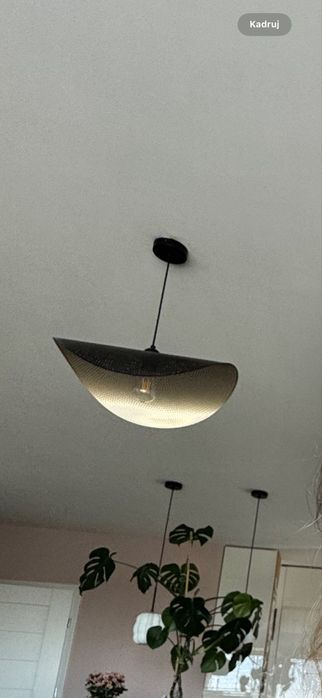 Lampa wisząca Rhei włoska nowoczesna czarno złota perforowana