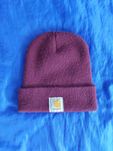 Carhartt Burgundowa Czapka Zimowa, Stylowa, rozmiar - uniwersalny