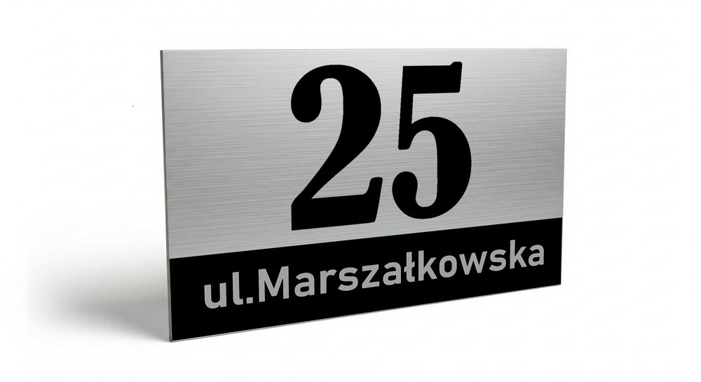 Numer na Dom Tabliczka Adresowa z numerem domu Nierdzewny numer domu