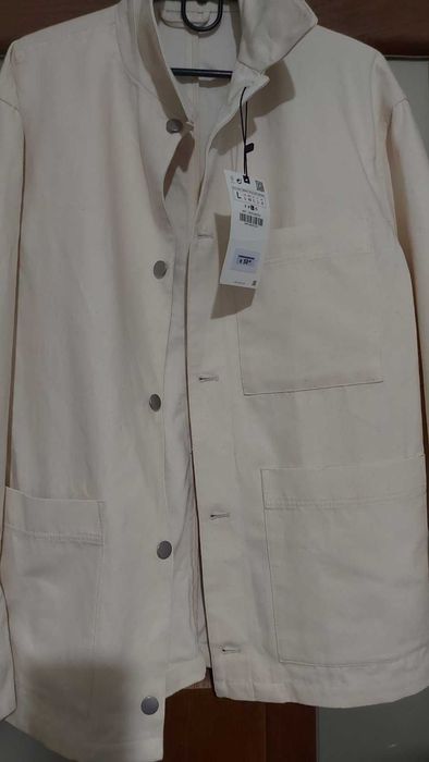 Універсальний жикет Zara оверсайз (Overshirt Jacket), льон/бавовна