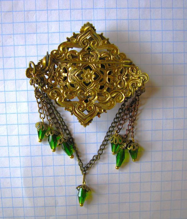 Брошь ЧССР , филигрань, как новая Крупная