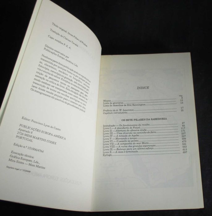 Livro Os Sete Pilares da Sabedoria T. E. Lawrence