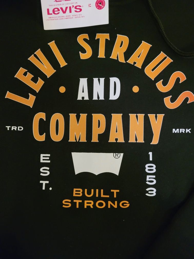 Bluzy męskie ocieplane logo Levis
