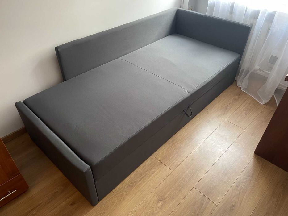 Leżanka IKEA otern (szary) - świetny stan, tapczan, łóżko, 90x200 cm