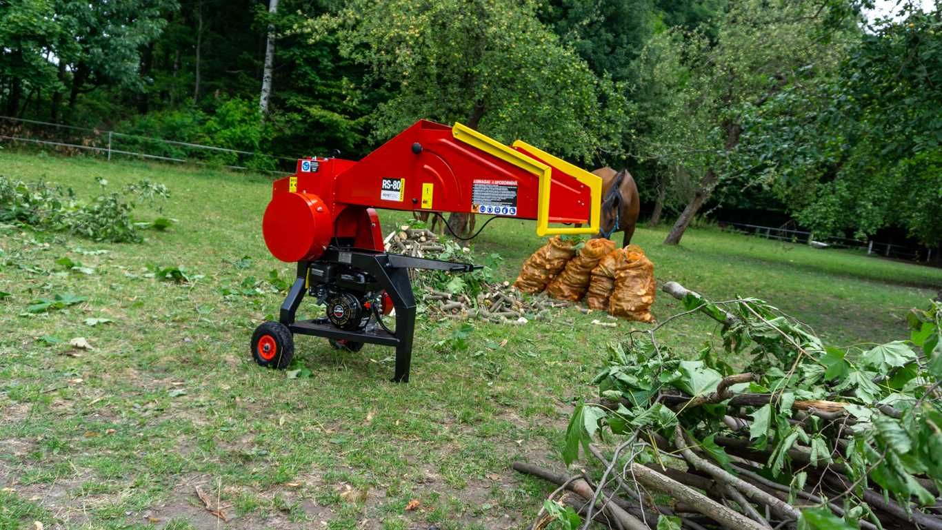 Rozdrabniacz spalinowy 7KM === REMETCNC RS-80 === Rębak do gałęzi