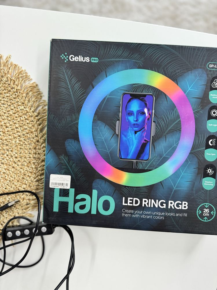 Кільцева лампа для фото Gelius Pro Halo RGB Ring 26 cm (GP-LR026)