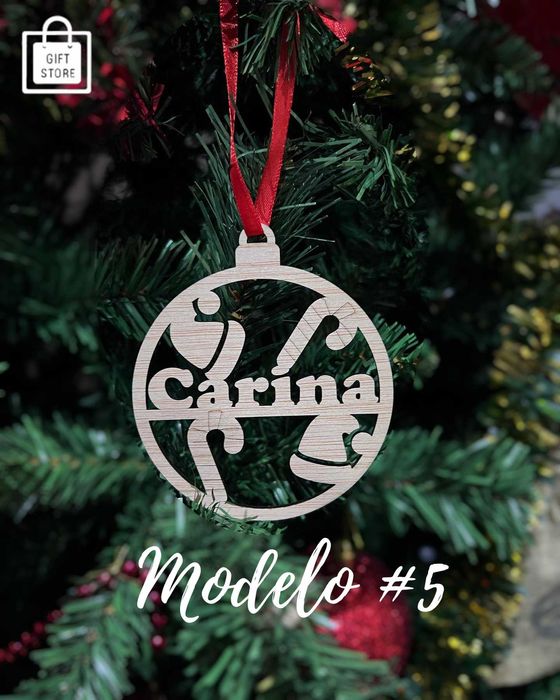 Enfeites de Natal personalizados com Nome