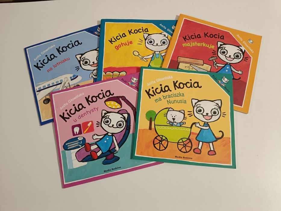 Zestaw 5 szt książki kicia kocia