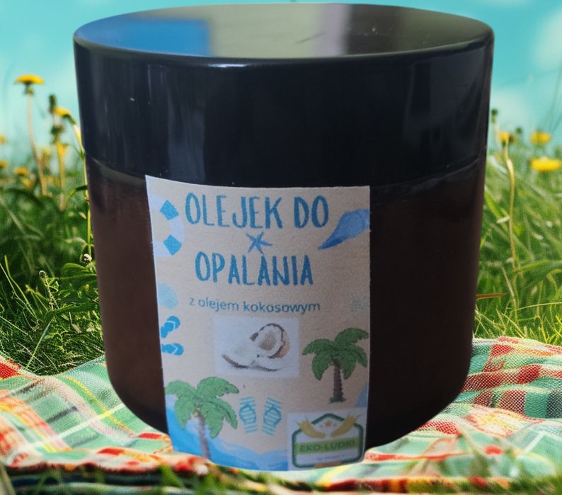 Olejek do opalania z olejem kokosowym