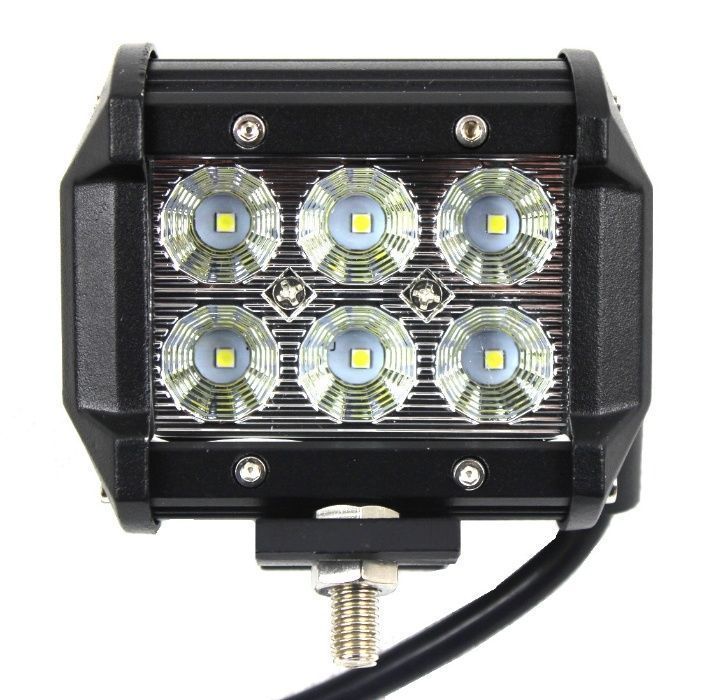 Lampa robocza 6 LED Cree panel halogen 18W 12-24V