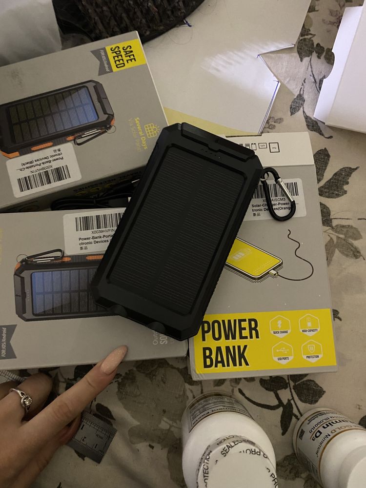 Павербанк Power bank 36800mah із сонячною батареєю