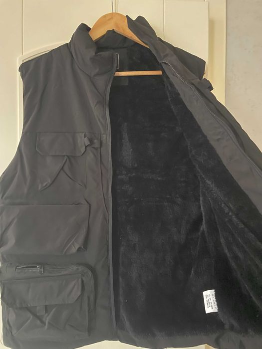 Утеплений жилет робочий чоловічий на блискавці, утеплювач штучне хутро