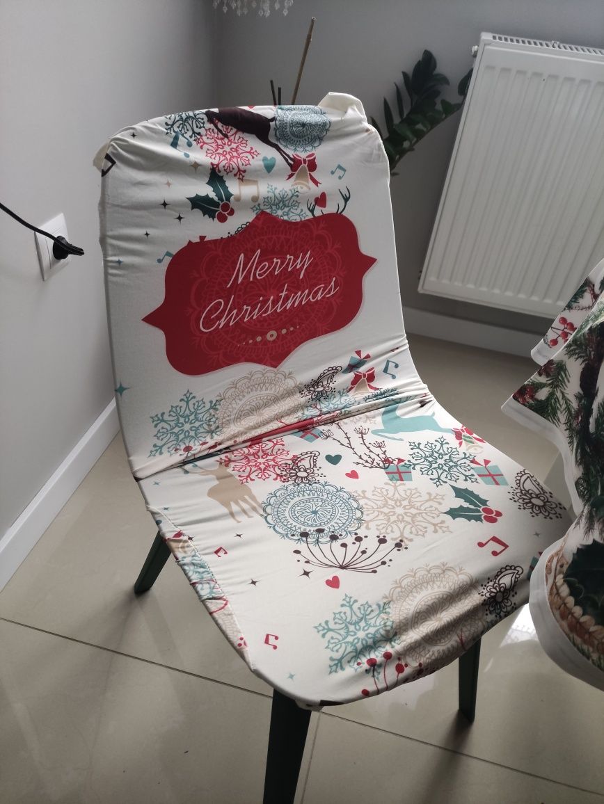 Pokrowce na krzesła świąteczne nowe