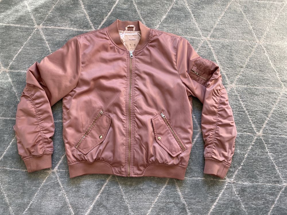 Blusao bomber rosa velho Pull & Bear - L