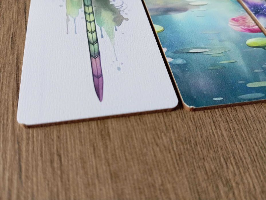 3 duże drewniane zakładki do książek. Ważki