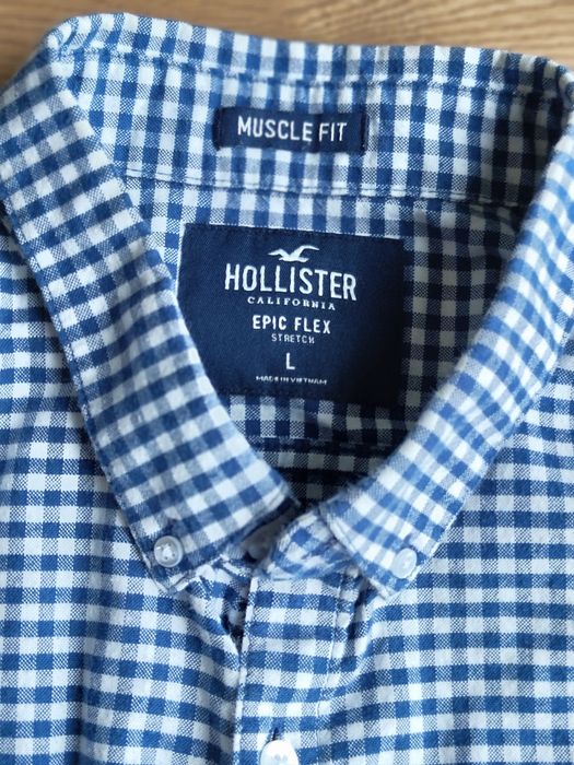 Hollister, koszula męska w kratę, rozm. L