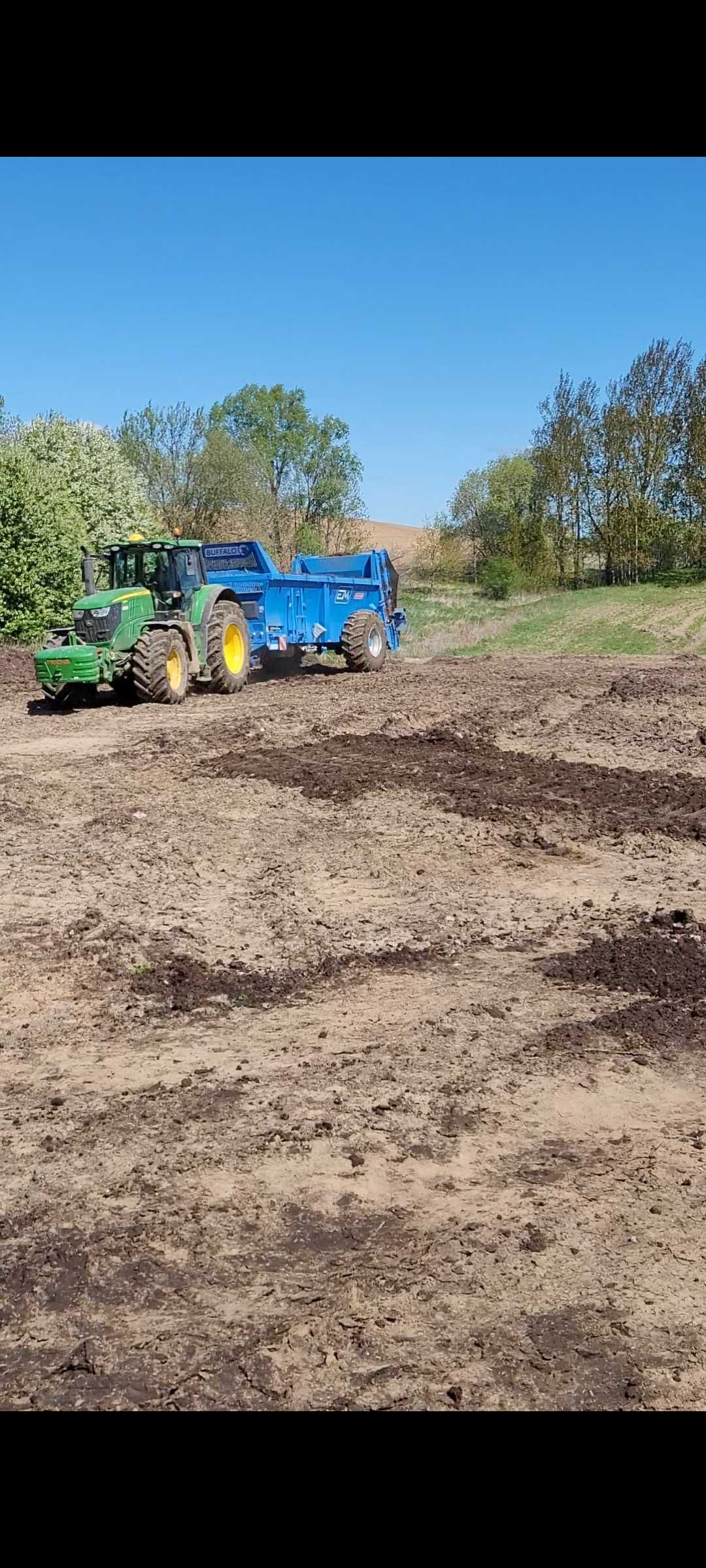 Uslugi ładowarką teleskopową , wywóz obornika , rozrzucanie obornika