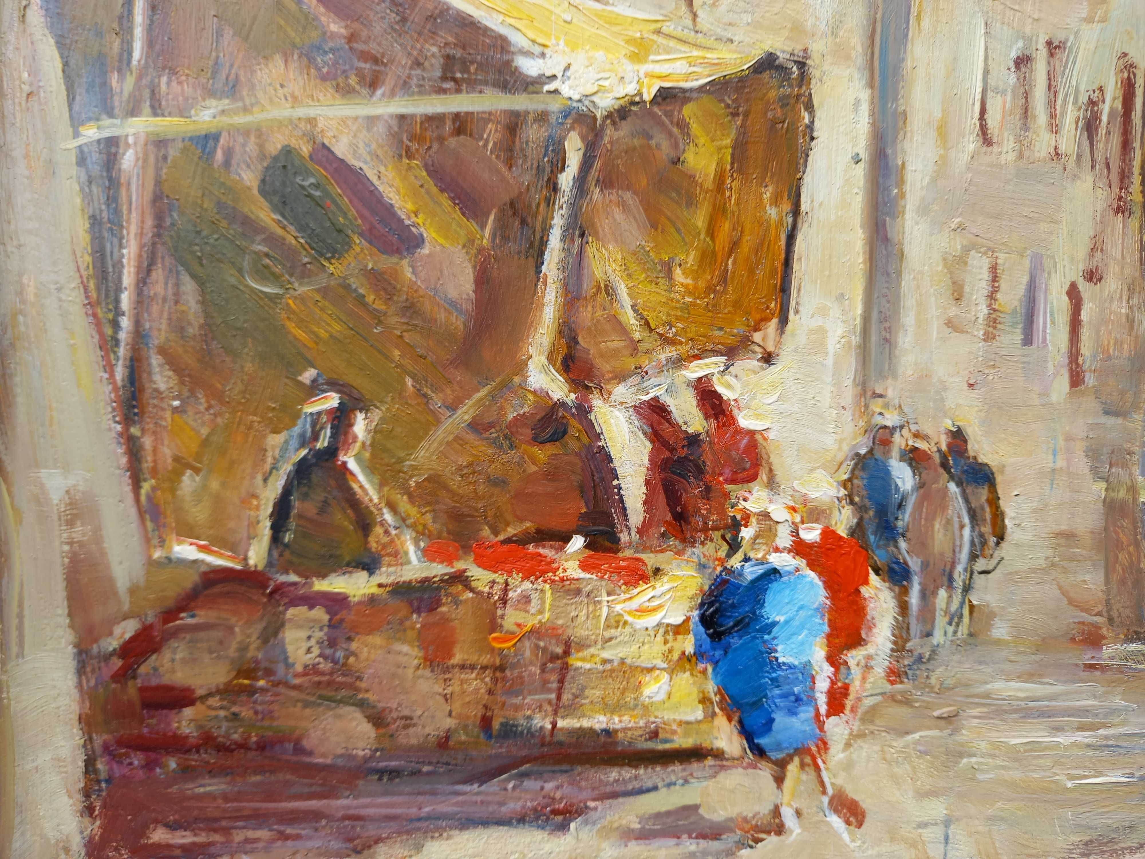 W Wenecji, olej/płyta, Knut Norman ur. 1896 - zm. 1977