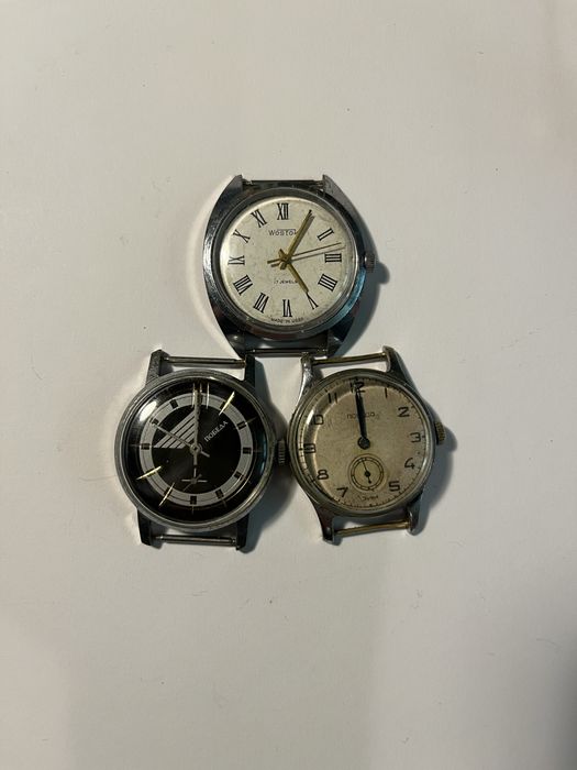 trzy zegarki, pobieda wostok