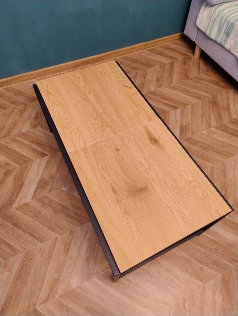 Stolik kawowy TRAPPEDAL 50x100 dąb/czarny