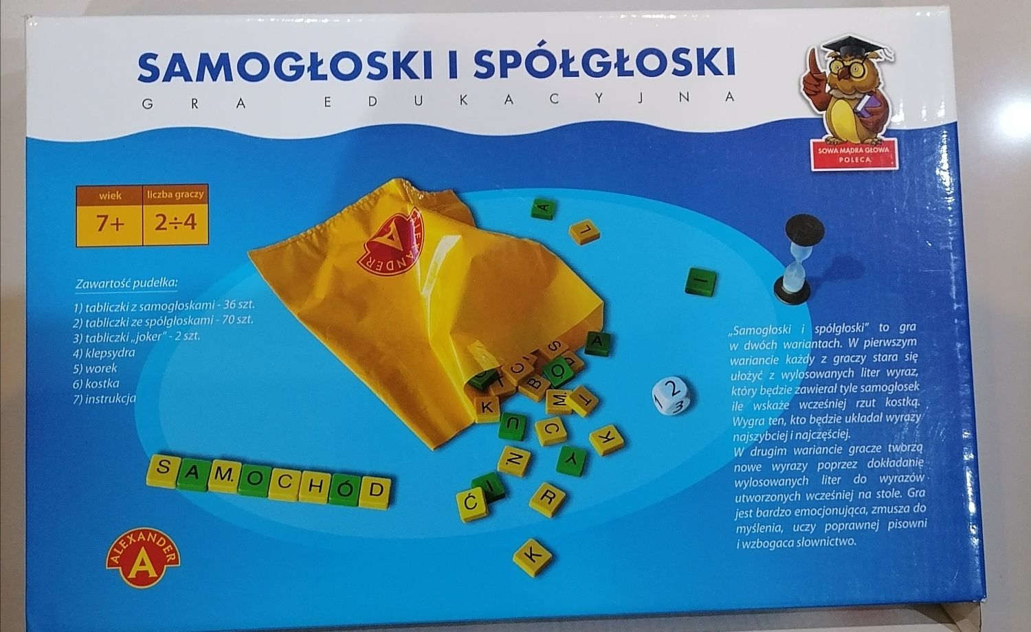 Gra edukacyjna samogłoski i spółgłoski