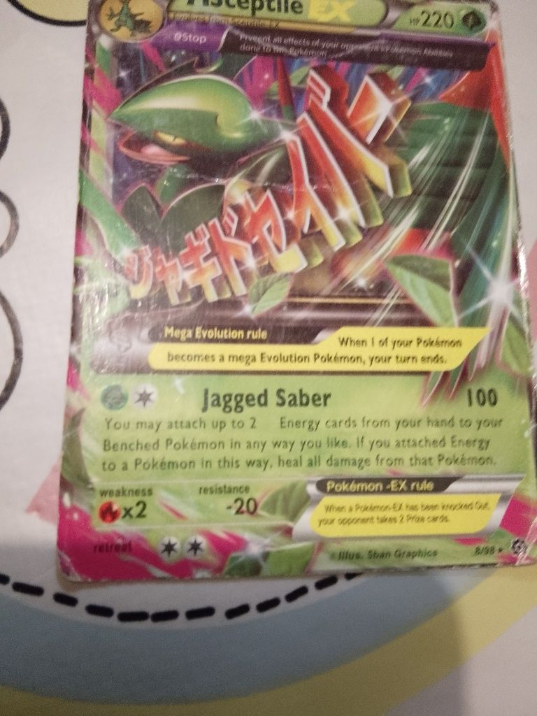 Cartas mega Evo.