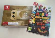 Nintendo Switch Lite Hyrule Edition + Super Mario 3D World Bowser Fury