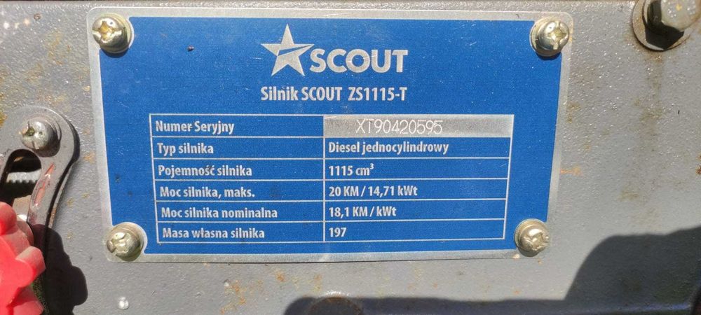 Mini Traktorek SCOUT T-25 z pługiem i kultywatorkiem