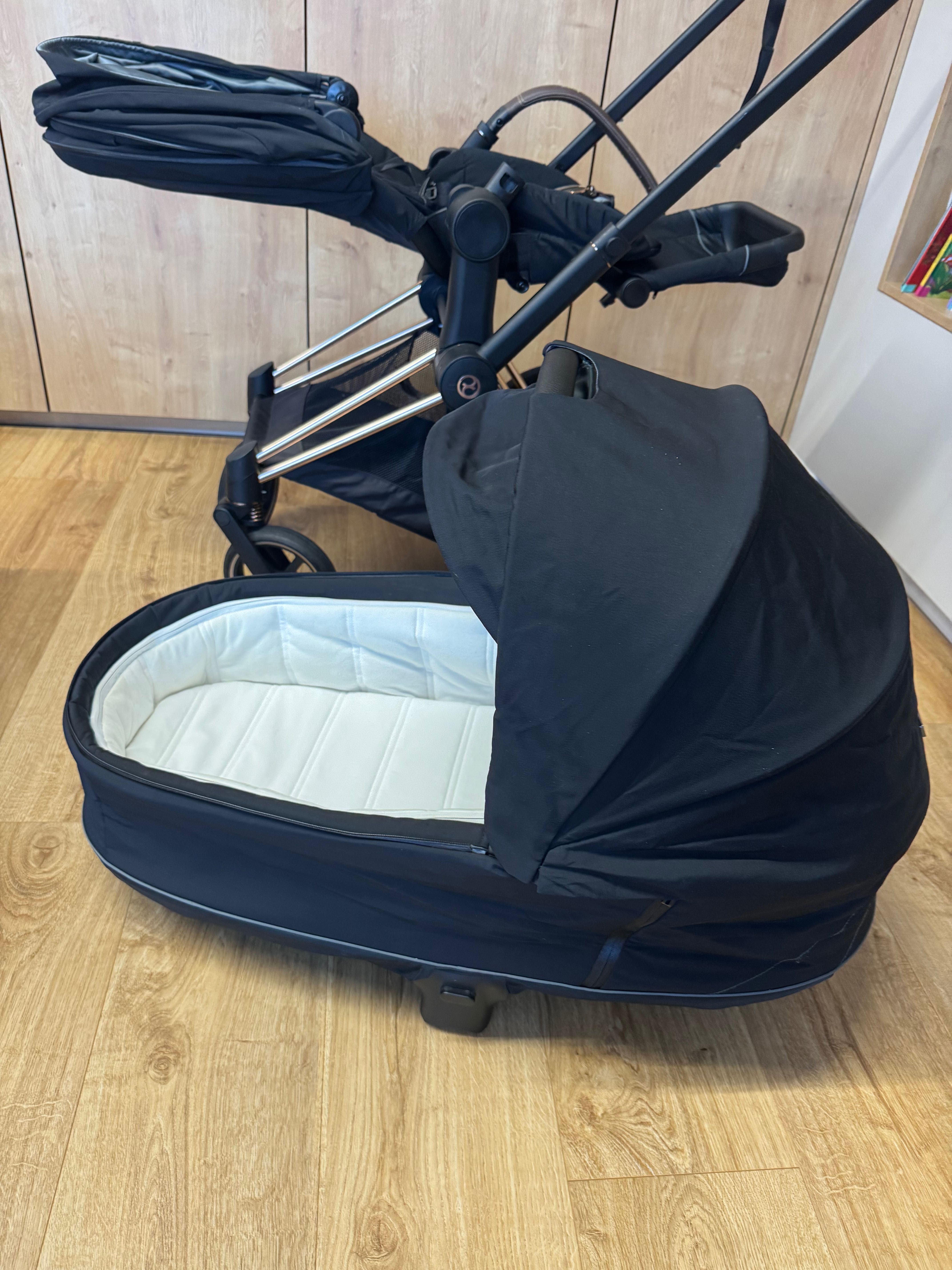 Wózek dziecięcy Cybex Priam 2.0 Rose Gold, Deep Black 2w1