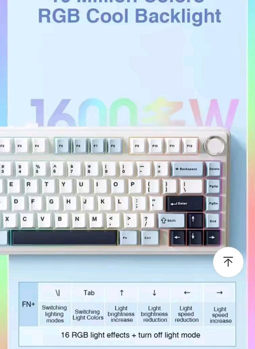 AULA F75 Glacier Blue механічна бездротова ігрова хотсвапна клавіатура