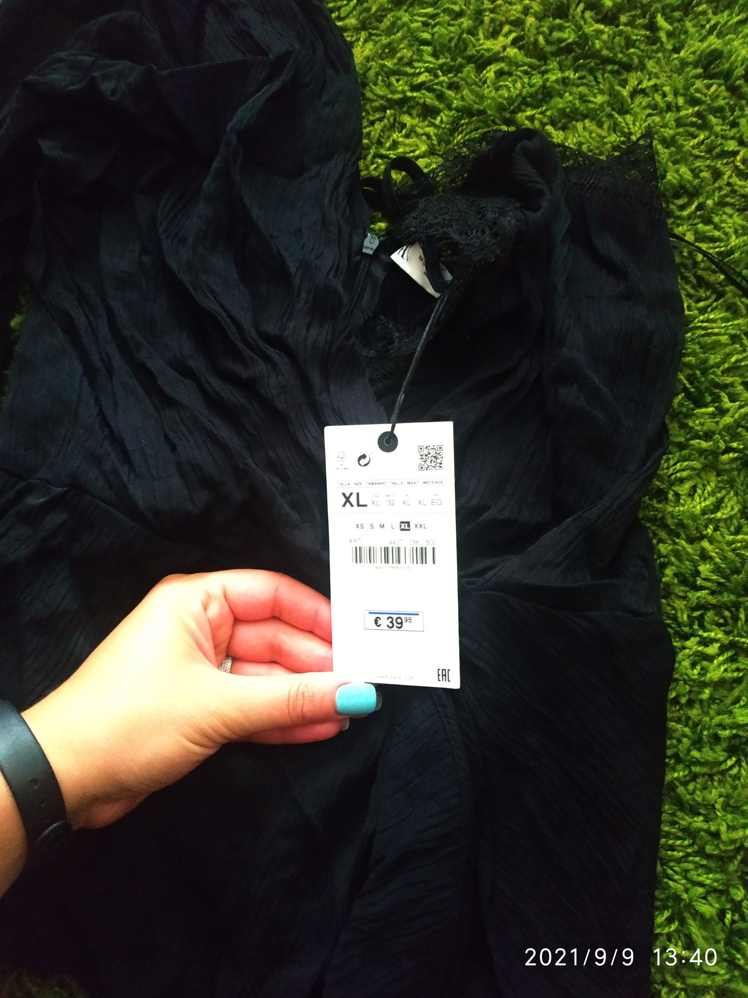 Рубашка  чорна zara